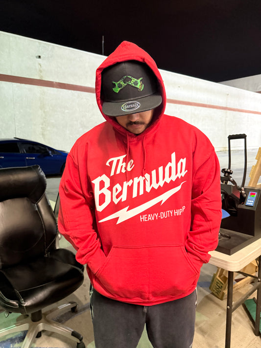 Heavy Duty Hip-Hop Red Hoodie