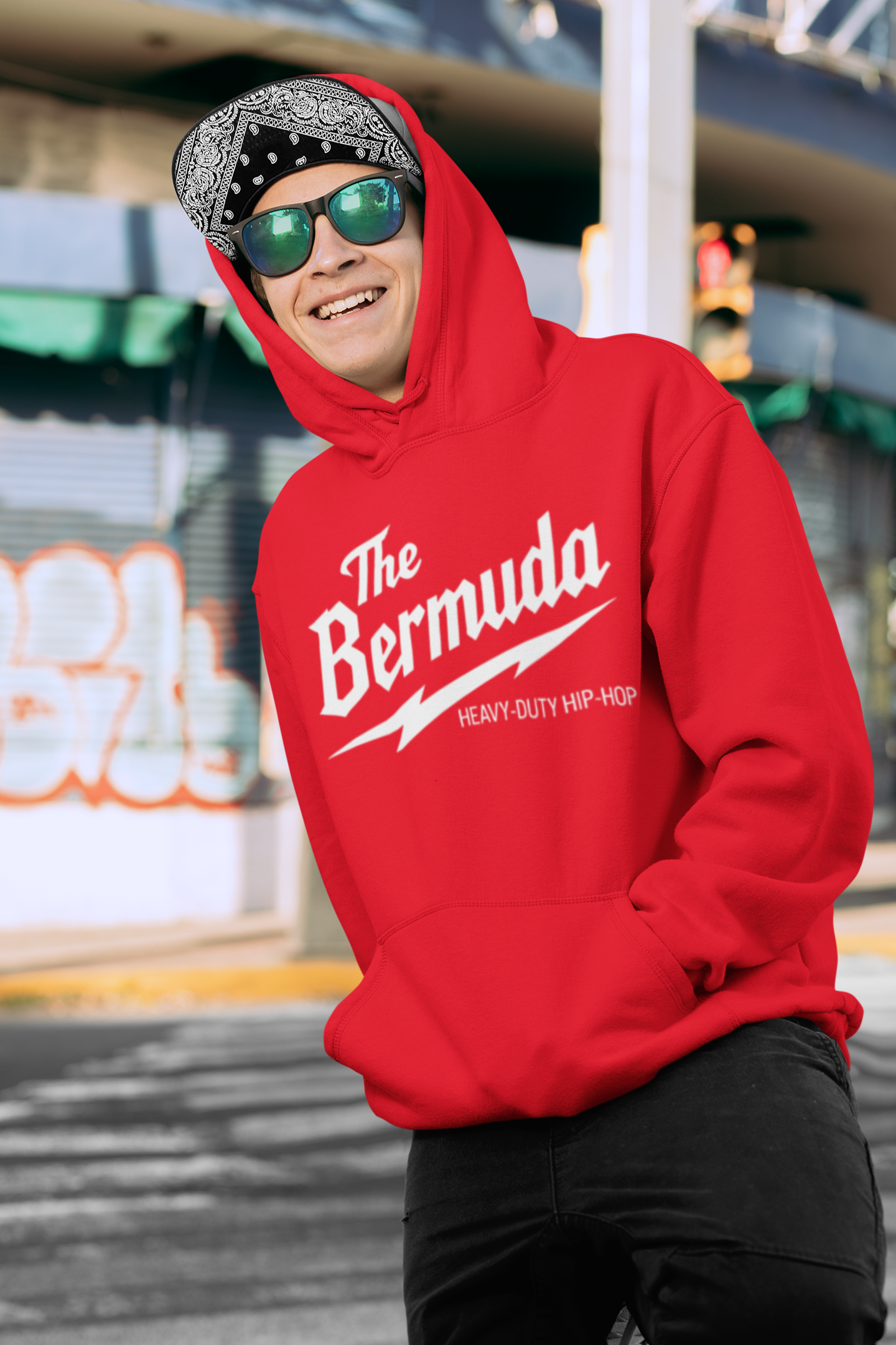 Heavy Duty Hip-Hop Red Hoodie