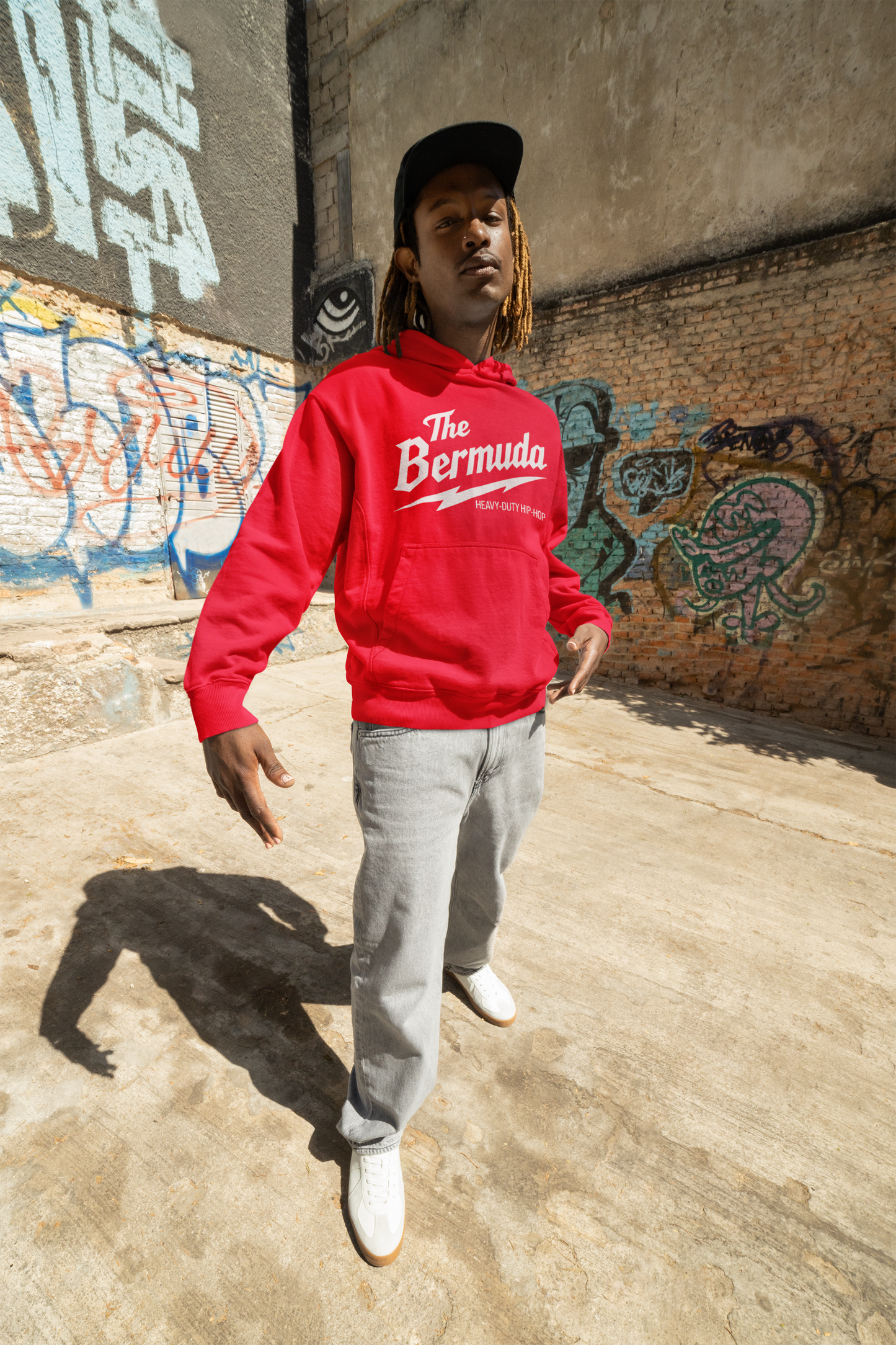 Heavy Duty Hip-Hop Red Hoodie
