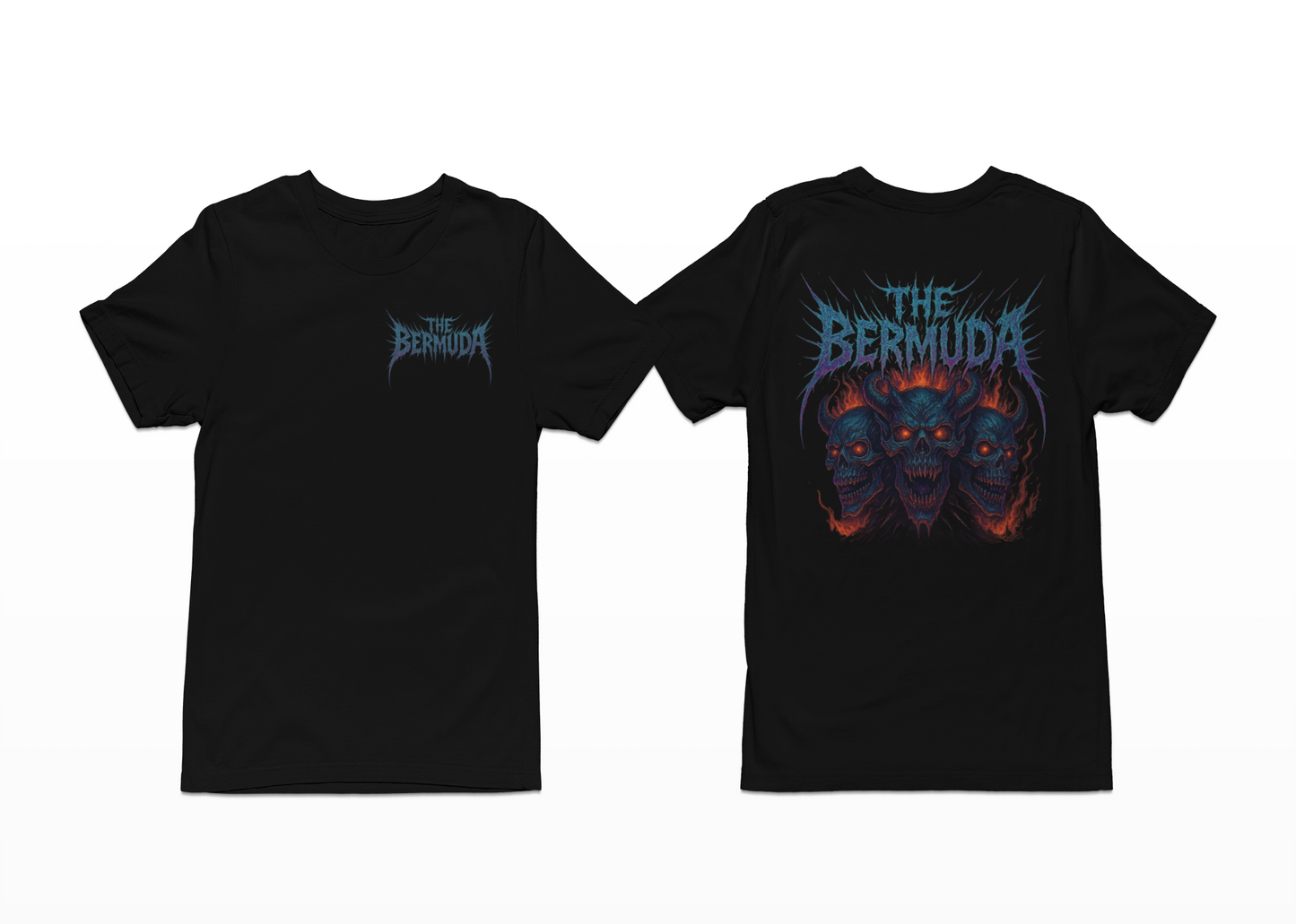 3 Headed Skull T-Shirt