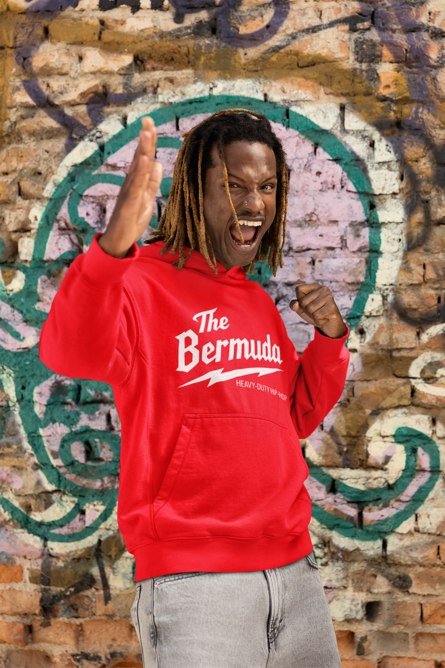 Heavy Duty Hip-Hop Red Hoodie